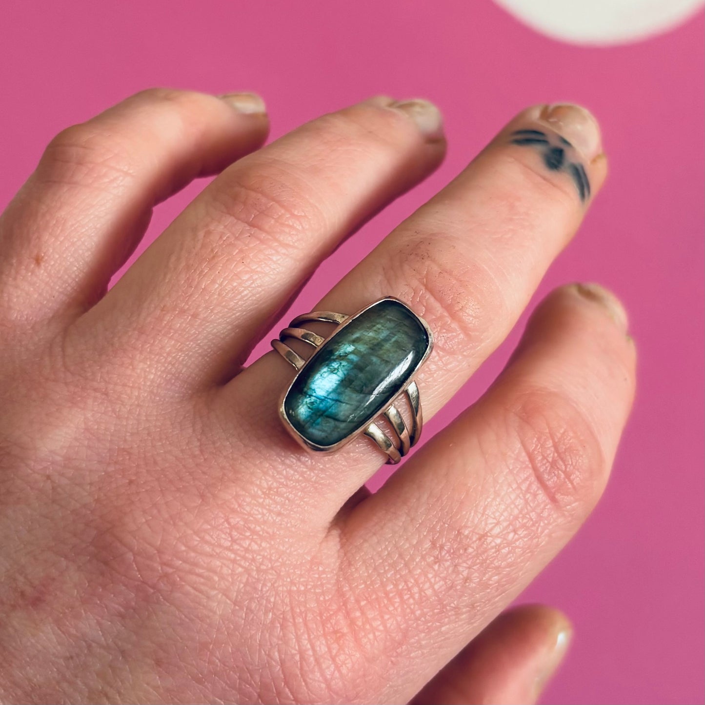 Blue Labradorite Ring - 10